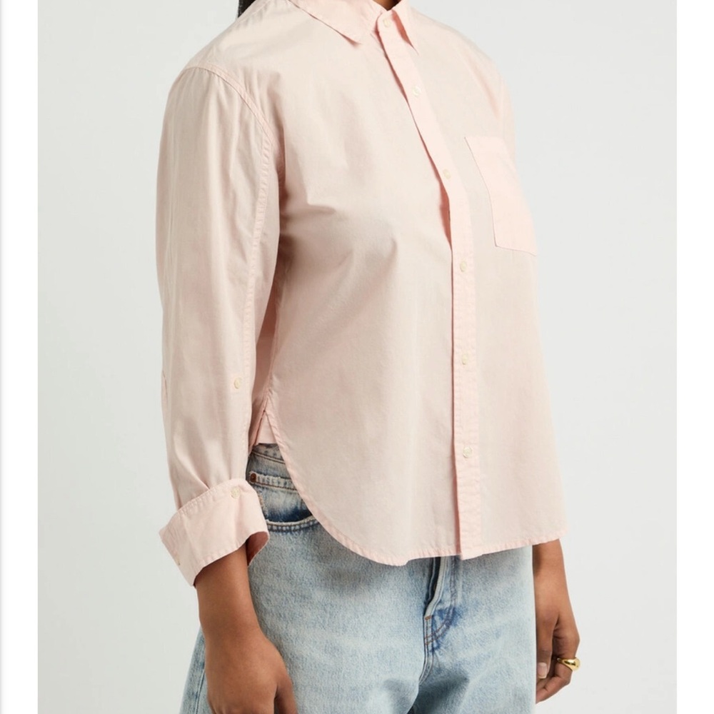 Citizens Of Humanity Pink Oversized Long Sleeve Notched Collar Shirt - Picture 2 of 8